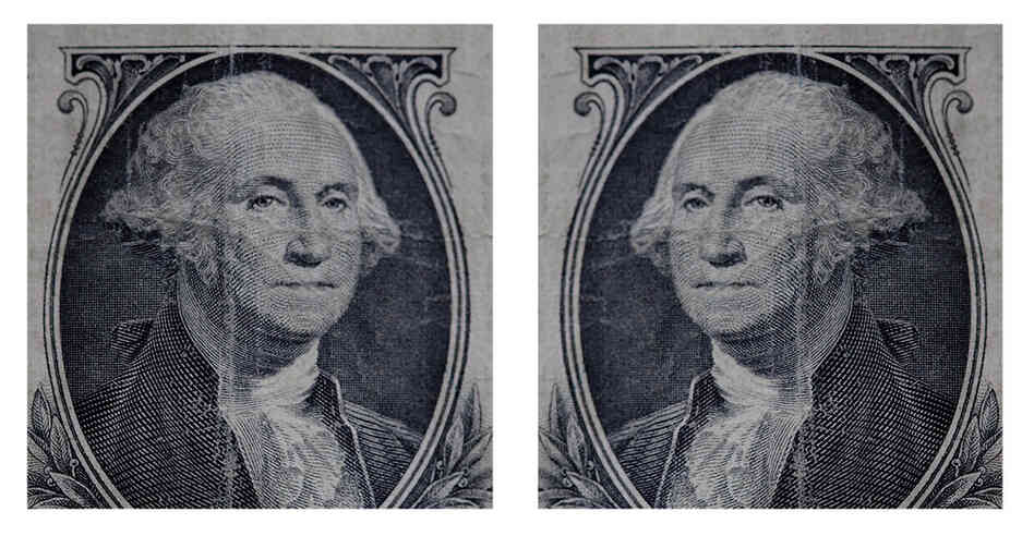 Which way does George face on his dollar bill? Which way does George face on his dollar bill?