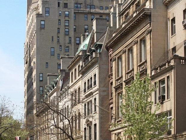 Elegant townhouses line the streets of the Upper East Side in New York City.