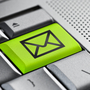 An email button on a computer. An email button on a computer.