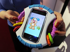 For real: Fisher-Price's Laugh & Learn Baby iCan Play Case protects an iPhone while baby plays with apps. For real: Fisher-Price's Laugh & Learn Baby iCan Play Case protects an iPhone while baby plays with apps.