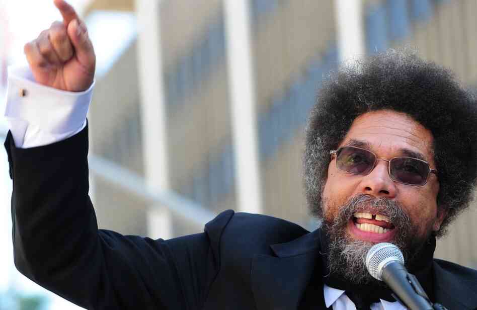 On Oct. 7, West spoke to the crowd rallying in front of the Federal Building in downtown Los Angeles. On Oct. 7, West spoke to the crowd rallying in front of the Federal Building in downtown Los Angeles.
