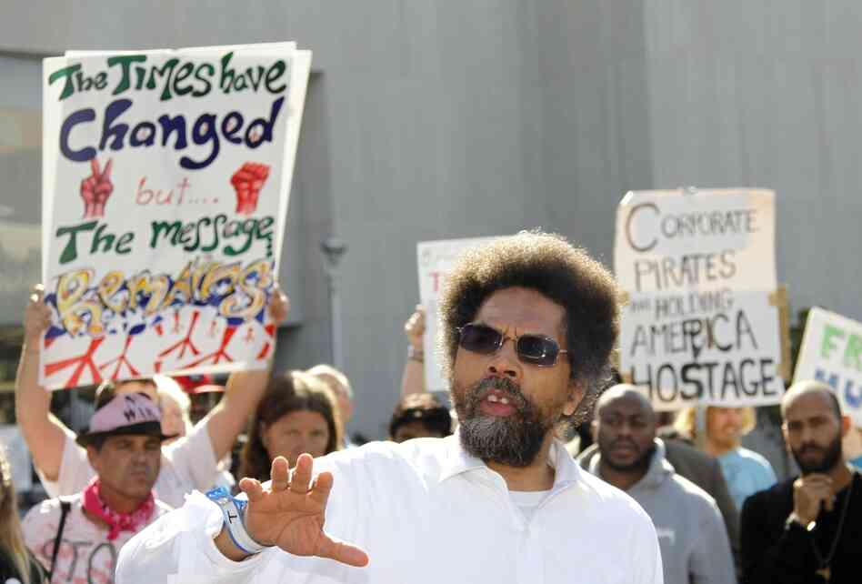 Princeton professor Cornel West was arrested when he spoke outside D.C. Superior Court on Oct. 17. But even as he was being led away in handcuffs, West told the crowd, "We have no quarrel with the police. They are working people, part of the 99 percent, too."
