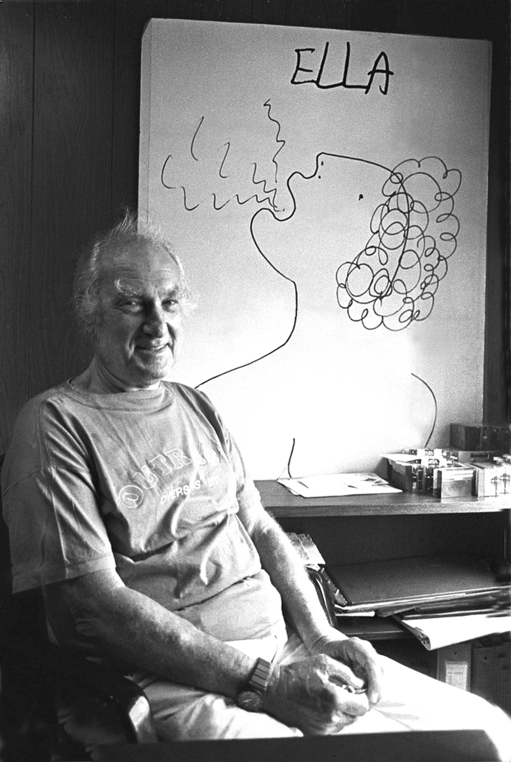 Norman Granz at his office in July 1987.