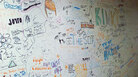 The famed World Cafe signature wall, where every guest leaves a mark on the studio. Spot anyone you recognize? The famed World Cafe signature wall, where every guest leaves a mark on the studio. Spot anyone you recognize?