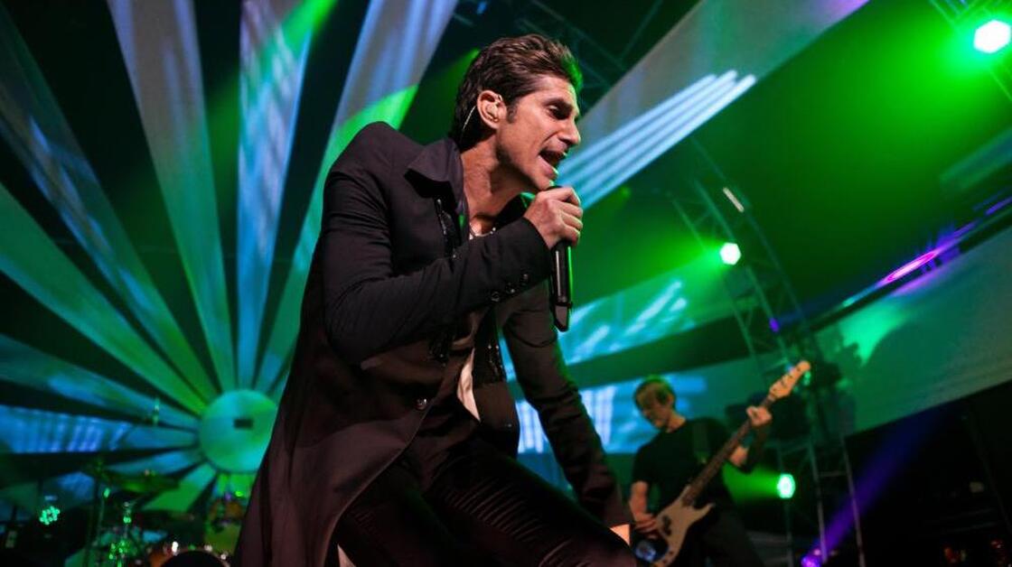 Perry Farrell performs with Jane's Addiction. The reunited band's new album is called The Great Escape Artist.