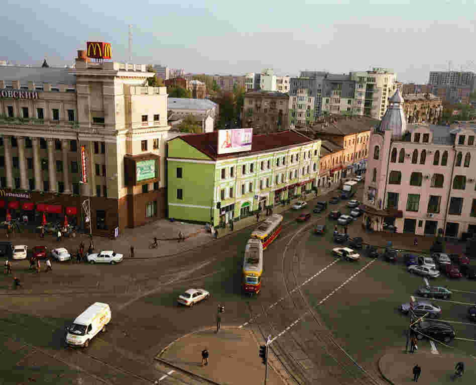 View from Tsum department store where Ruwim Grinker has been an engineer for over 35 years, Kharkov, Ukraine.