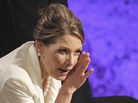 Rep. Michele Bachmann talks to a moderator during a break in a GOP presidential debate at Dartmouth College in Hanover, N.H., Oct. 11, 2011. Rep. Michele Bachmann talks to a moderator during a break in a GOP presidential debate at Dartmouth College in Hanover, N.H., Oct. 11, 2011.