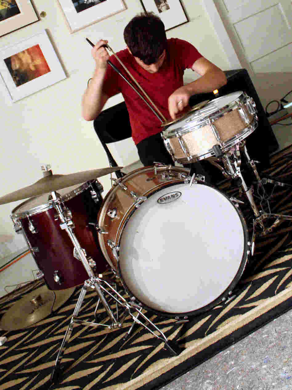 Eli Keszler performs at Pyramid Atlantic in Silver Spring, Md.
