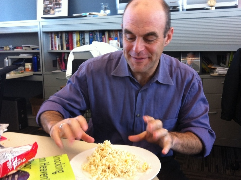 It's hard to know how to eat this sandwich. 
