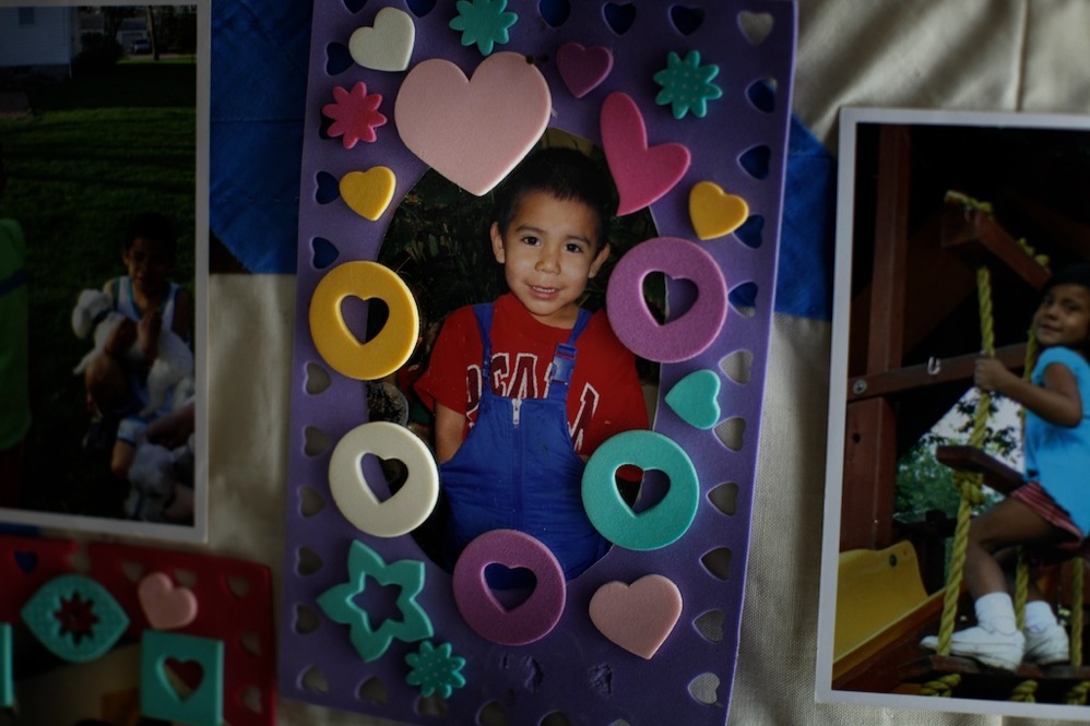 Thunder's grandson Jayden is seen in a photo in her Sioux Falls home. Thunder can only visit him once a month, and along with his siblings, he is now being put up for adoption, despite Thunder's attempts to gain custody.