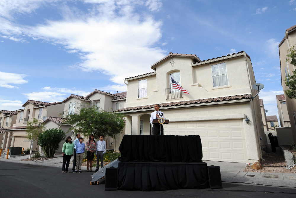 Speaking in Las Vegas on Monday, President Obama announced a plan for homeowners to refinance mortgages at low interest rates, if they met certain conditions.