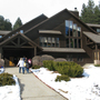 Children at the Black Hills campus of the Children's Home Society head into the main building for lunch. The home caters to children with special needs, many of whom are Native American.