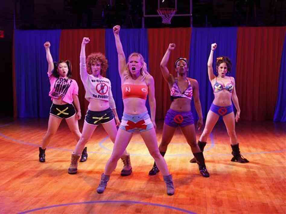 Fans who are tired of the NBA lockout can get some basketball entertainment from a new show, Lysistrata Jones, which opens on Broadway next month. Fans who are tired of the NBA lockout can get some basketball entertainment from a new show, Lysistrata Jones, which opens on Broadway next month.