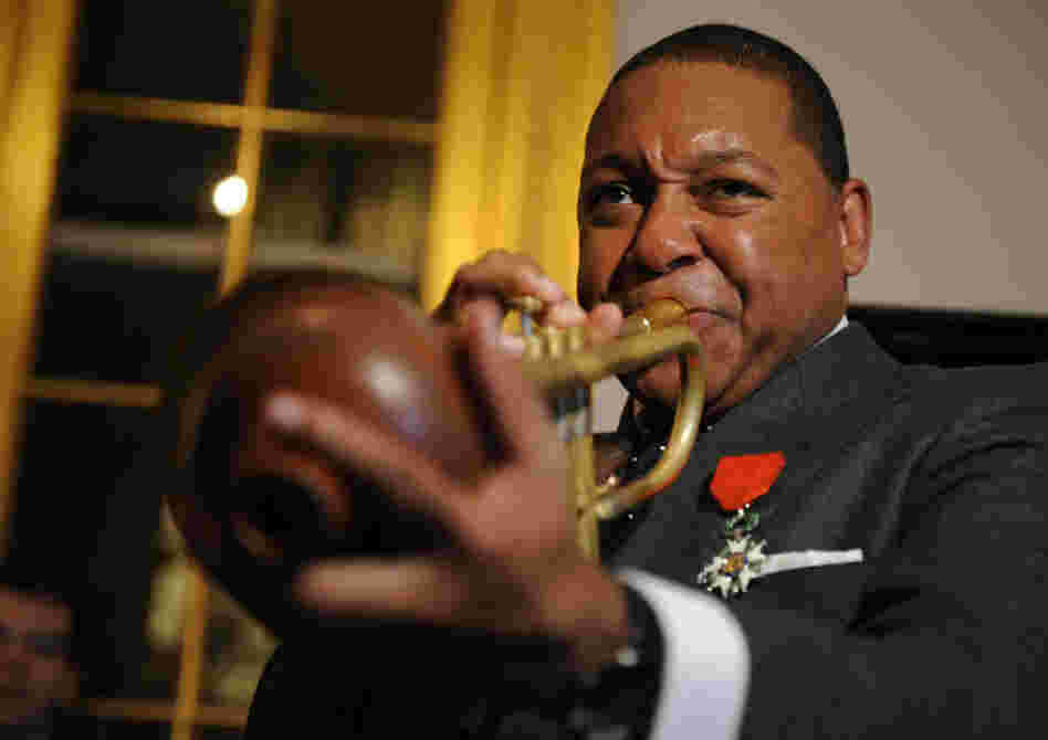Wynton Marsalis receives the French Legion of Honor during a 2009 ceremony in New York.