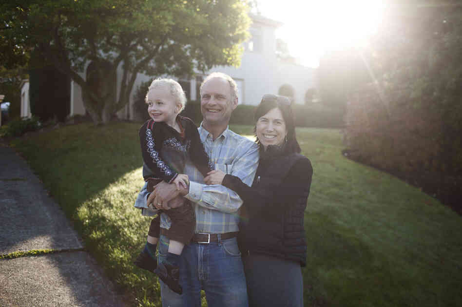 Steve McMinn and Julie Trimingham, with their son. Trimingham's family has lived in Bellingham for generations, and she now finds herself stepping up as a community activist, opposing the proposed coal-export terminal.