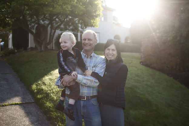 Steve McMinn and Julie Trimingham, with their son. Trimingham's family has lived in Bellingham for generations, and she now finds herself stepping up as a community activist, opposing the proposed coal-export terminal.