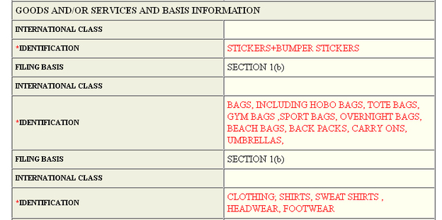 Occupy Wall Street trademark application