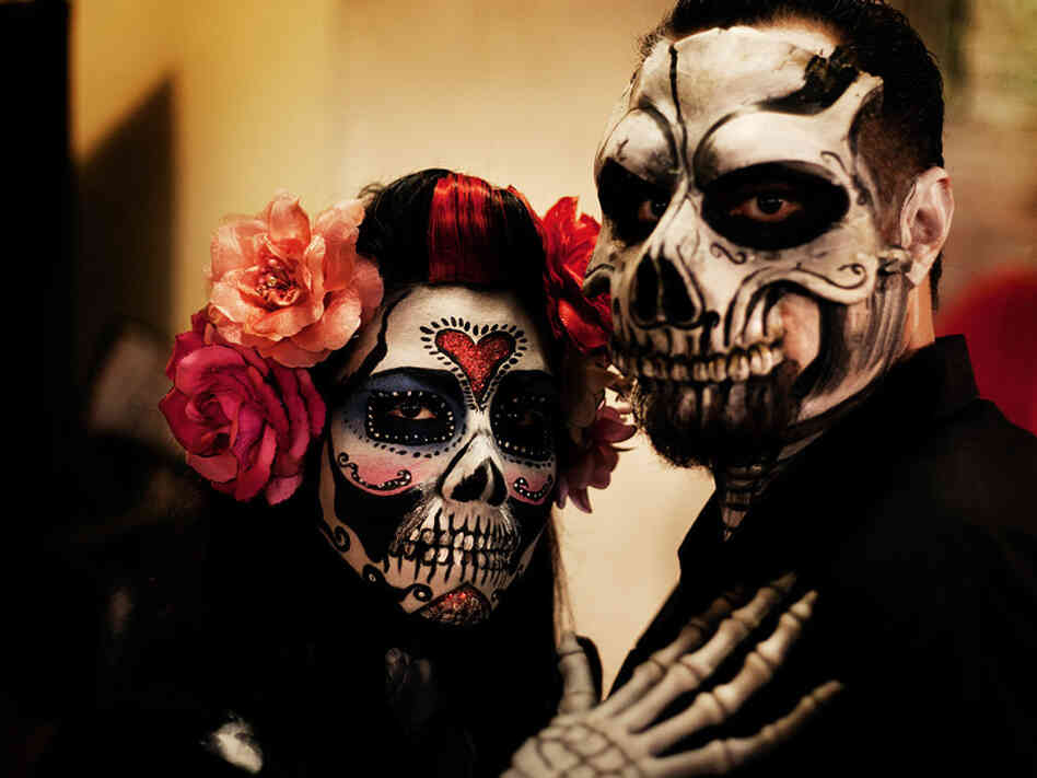 A shot from the Day of the Dead festival last year in Los Angeles. As discussed in today's show the holiday is distinct from Halloween.