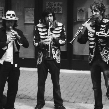Dig the grave, gone sounds of some wickedly good music, including a brass-filled "Thriller."