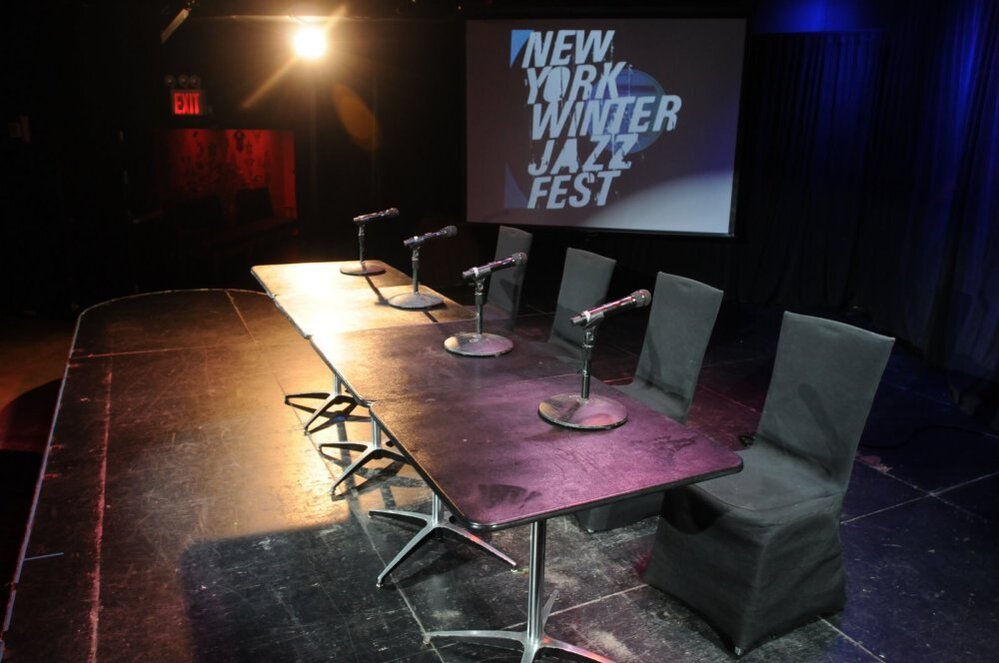 Musicians, festival organizers and a union representative conducted a press conference on Monday to announce the new Winter Jazzfest agreement in the festival's premier venue, Le Poisson Rouge.