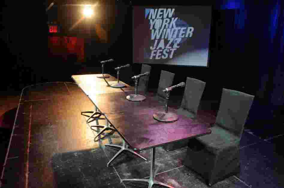 Musicians, festival organizers and a union representative conducted a press conference on Monday to announce the new Winter Jazzfest agreement in the festival's premier venue, Le Poisson Rouge.
