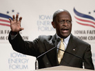 Herman Cain in Des Moines, IA, Oct. 22, 2011. Herman Cain in Des Moines, IA, Oct. 22, 2011.