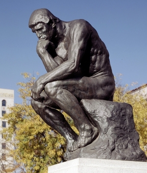 Auguste Rodin  Thinker on Auguste Rodin S The Thinker  Shown Outside The Detroit Institute Of