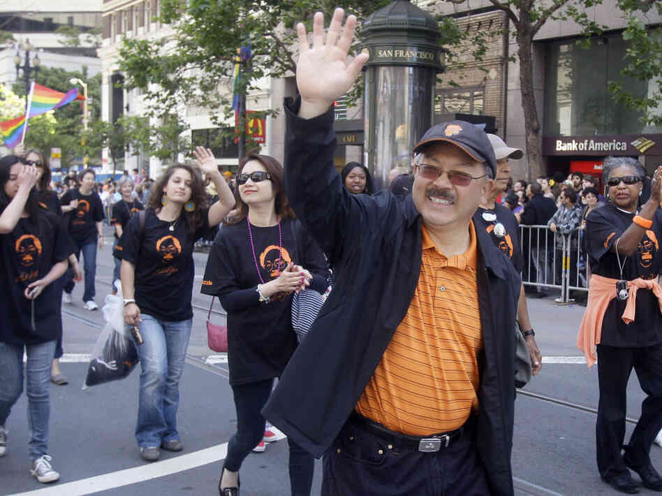 San Francisco Mayor Ed Lee marches in his city's annual Gay Pride parade June 26, 2011. 