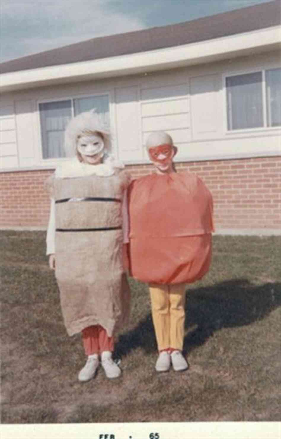 "Bale of cotton and pumpkin, homemade by mom, Lombard Ill., 1965" 