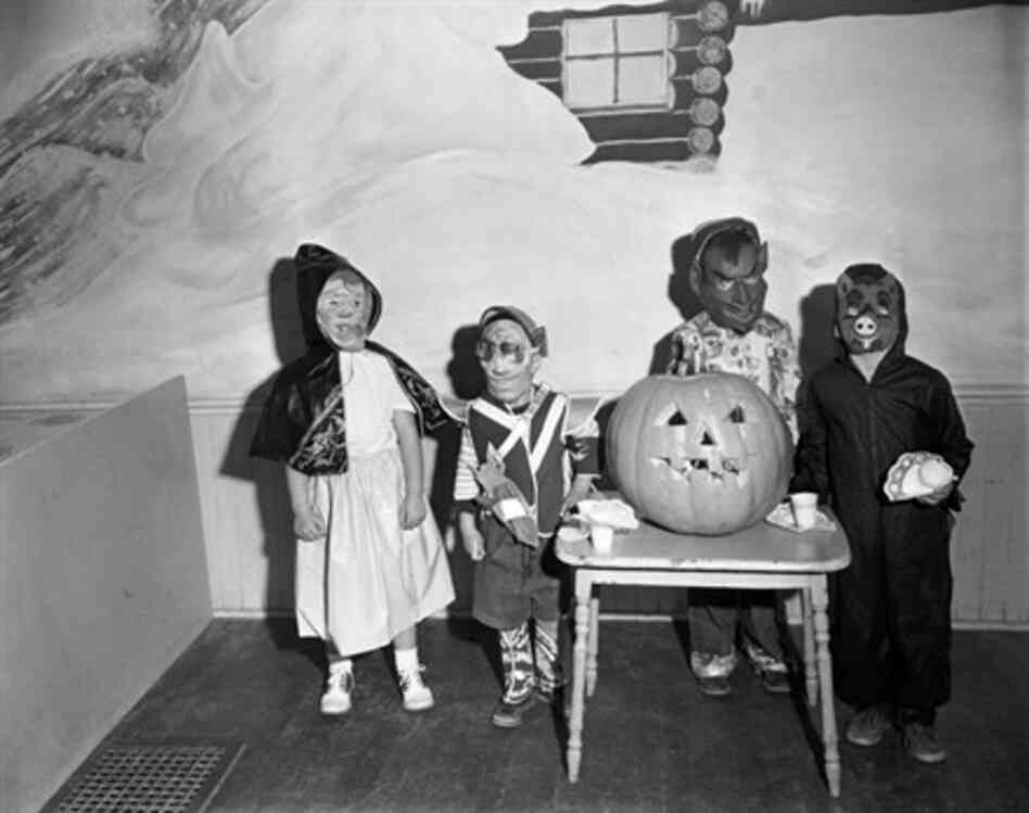 This photo appeared in the Colorado Springs Gazette Telegraph on Oct. 31, 1953. Pictured (left to right) are Susan Farrington, Jack Newton, John Meadows and Dick Roebkin. 