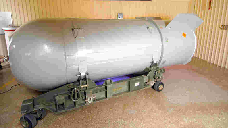This undated photo provided by the National Nuclear Security Administration shows the last B53 nuclear bomb. It was dismantled this past week, just outside Amarillo, Texas. It's a milestone in efforts to reduce the number of nuclear weapons. This undated photo provided by the National Nuclear Security Administration shows the last B53 nuclear bomb. It was dismantled this past week, just outside Amarillo, Texas. It's a milestone in efforts to reduce the number of nuclear weapons.