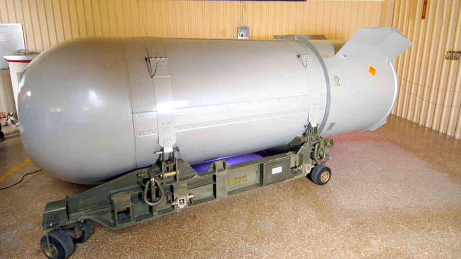 This undated photo provided by the National Nuclear Security Administration shows the last B53 nuclear bomb. It was dismantled this past week, just outside Amarillo, Texas. It's a milestone in efforts to reduce the number of nuclear weapons. This undated photo provided by the National Nuclear Security Administration shows the last B53 nuclear bomb. It was dismantled this past week, just outside Amarillo, Texas. It's a milestone in efforts to reduce the number of nuclear weapons.