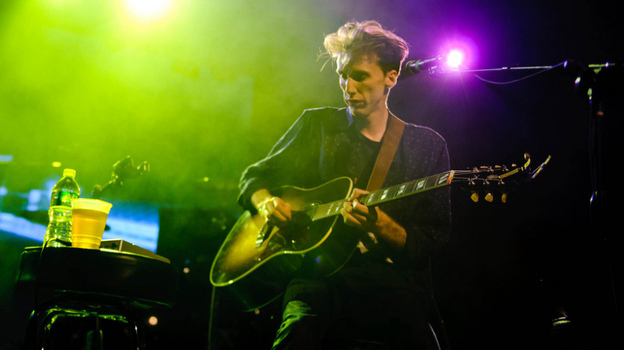 Atlas Sound plays the Orange Peel at Moogfest on Friday, October 28, 2011. (Adam Kissick for NPR)