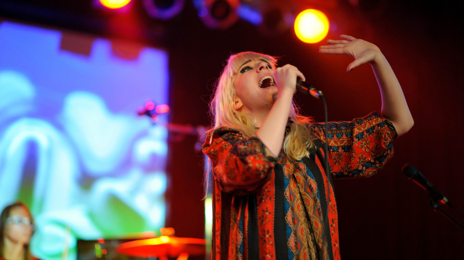 Austra plays the Orange Peel at Moogfest on Friday, October 28, 2011.