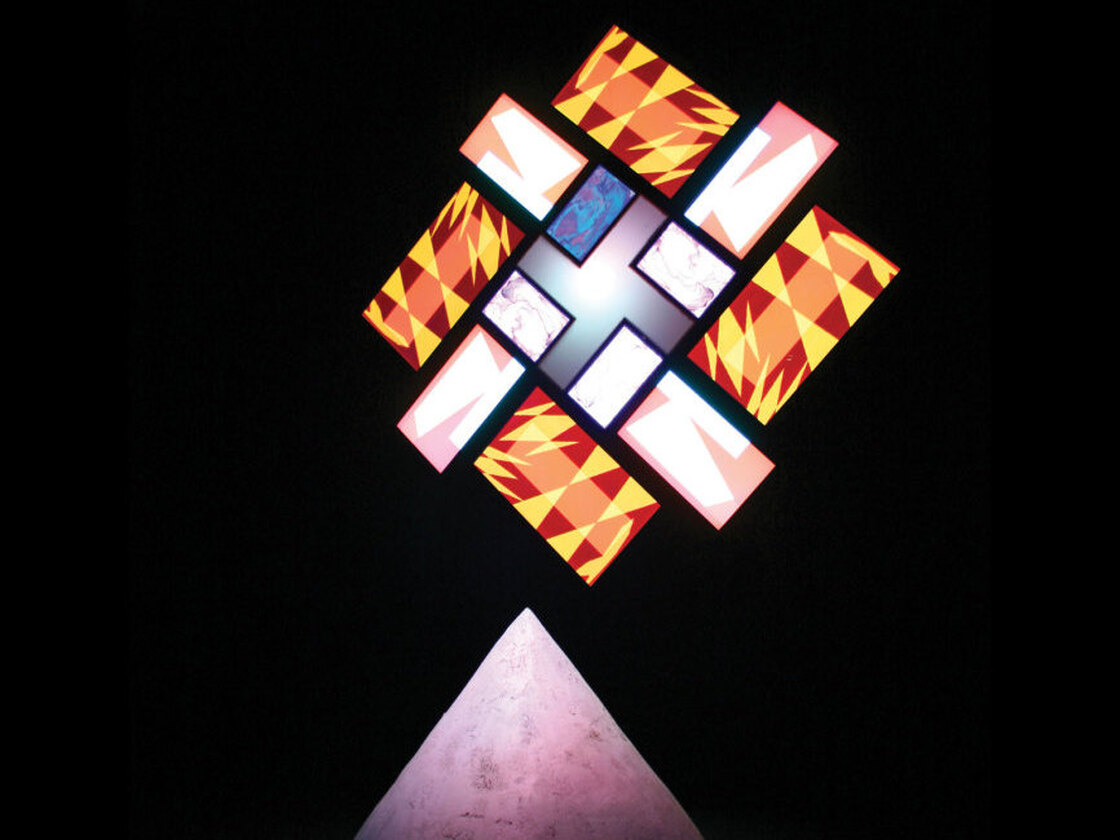 An image from Brian Eno's installation "77 Million Paintings" at Moogfest in Asheville, N.C.