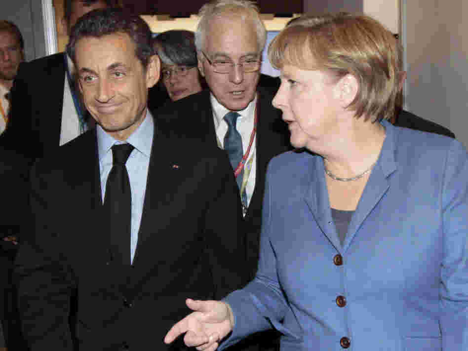 French President Nicolas Sarkozy  reportedly made a comment that German Chancellor Angela Merkel  ate a "second helping of cheese," even though she says she's on a diet.