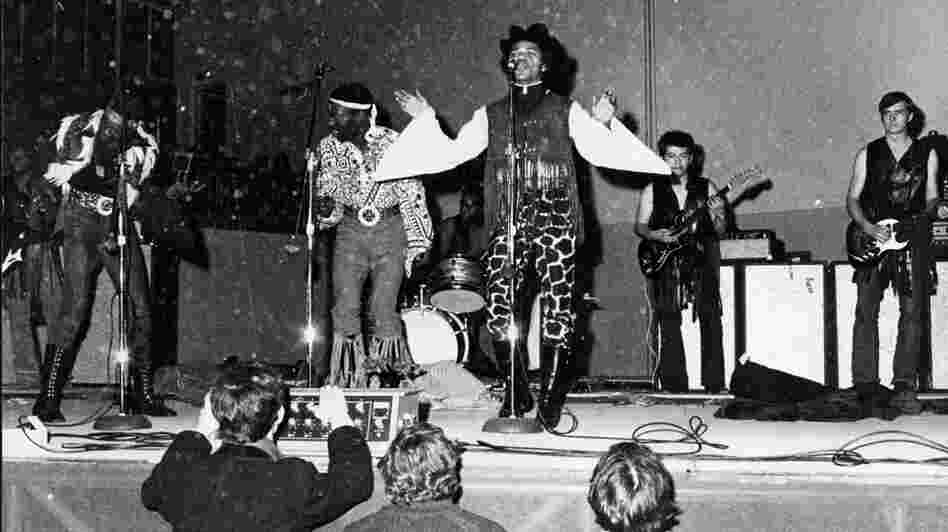 A rare photo of East of Underground in performance. The band formed while its members were stationed in Germany during the Vietnam War.