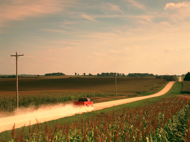 <p>A pickup truck in rural America.</p>