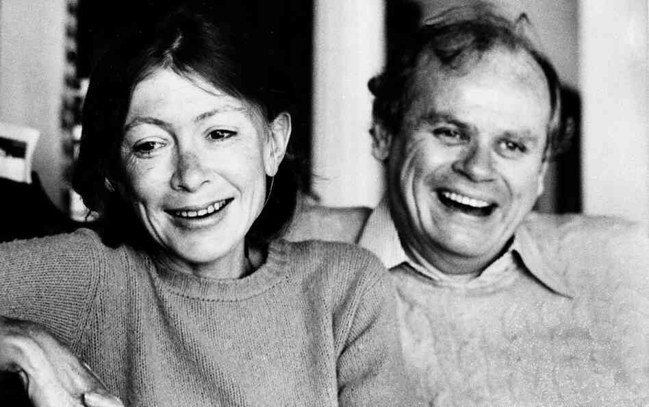 Joan Didion and John Gregory Dunne, pictured above in 1977, were married for nearly 40 years. Didion writes about his death in The Year of Magical Thinking.