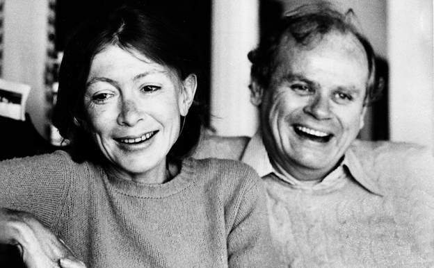 Joan Didion and John Gregory Dunne, pictured above in 1977, were married for nearly 40 years. Didion writes about his death in The Year of Magical Thinking.