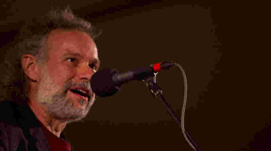 John Gorka performs on Mountain Stage in Grand Marais, Minn., at North House Folk School.