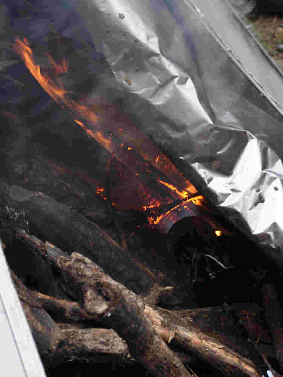  An I-Corps team from the University of Washington is working on bringing their pyrolysis blanket to the market. Forest debris are set on fire then covered by the blanket to reduce oxygen, turning ordinary open-air combustion into a process called pyrolysis. The resulting material, known as biochar, can help soil retain moisture and nutrients. 