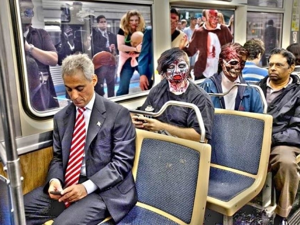 The mayor's message: Have a safe Halloween, zombies included.