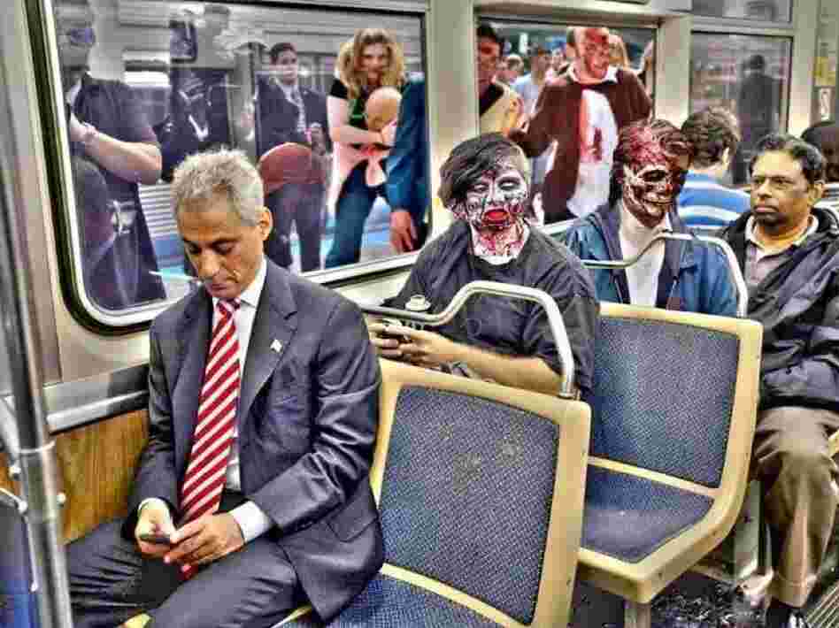 The mayor's message: Have a safe Halloween, zombies included.