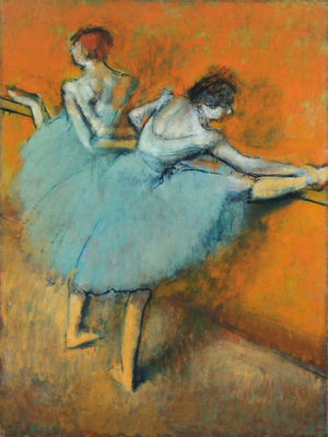 The focal point of the Phillips Collection's Degas exhibit is Dancers at the Barre -- a masterwork begun in the early 1880s and continuously revised by the artist for the next 20 years.