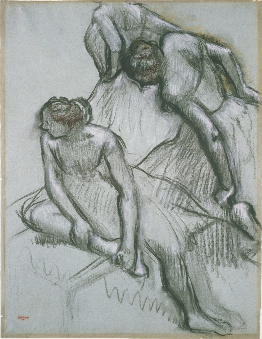 Degas — a charming but reclusive bachelor — spent hours observing the ballerinas behind the scenes, allowing him to sketch candid moments like his 1889 Three Dancers.