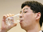 Japan's Parliamentary Secretary for the Cabinet Office Yasuhiro Sonoda drinks a glass of decontaminated water taken from puddles inside the buildings housing reactors 5 and 6 at the Fukushima No. 1 plant. Japan's Parliamentary Secretary for the Cabinet Office Yasuhiro Sonoda drinks a glass of decontaminated water taken from puddles inside the buildings housing reactors 5 and 6 at the Fukushima No. 1 plant.