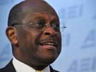 Republican presidential contender Herman Cain during an appearance at the American Enterprise Institute on Monday.