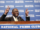 Republican presidential candidate Herman Cain spoke about the harassment allegations at the National Press Club in Washington, D.C., on Monday. Republican presidential candidate Herman Cain spoke about the harassment allegations at the National Press Club in Washington, D.C., on Monday.