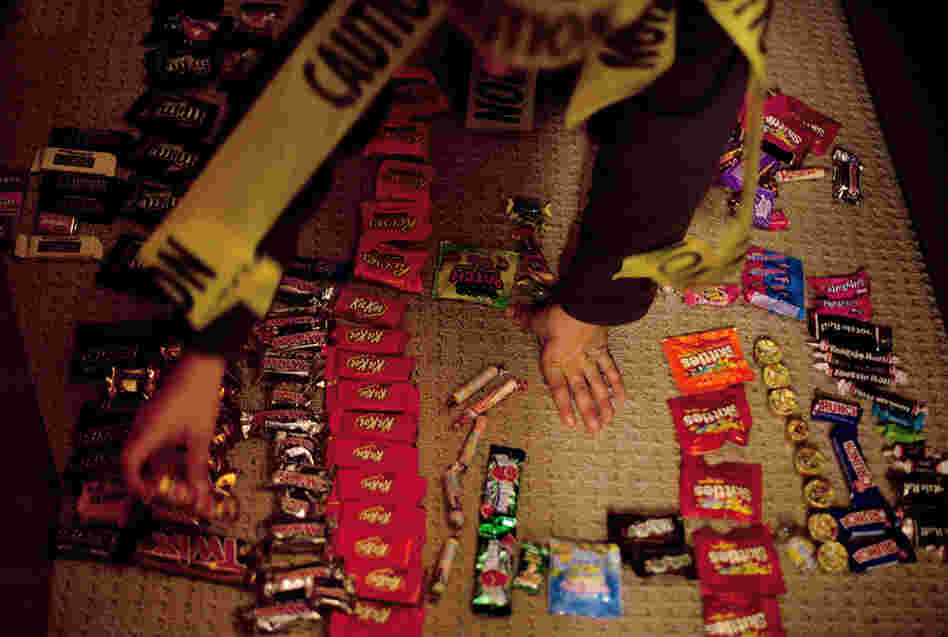 Ben Wallach's "candy shop" of recently acquired Halloween sweets is open for business. Ben Wallach's "candy shop" of recently acquired Halloween sweets is open for business.